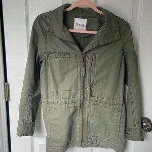 Madewell Army Green Jacket with cinched waist